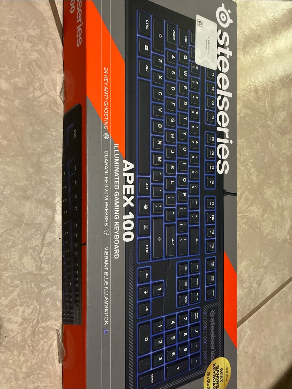 Apex 100 Keyboard with Blue Backlight and Black Frame